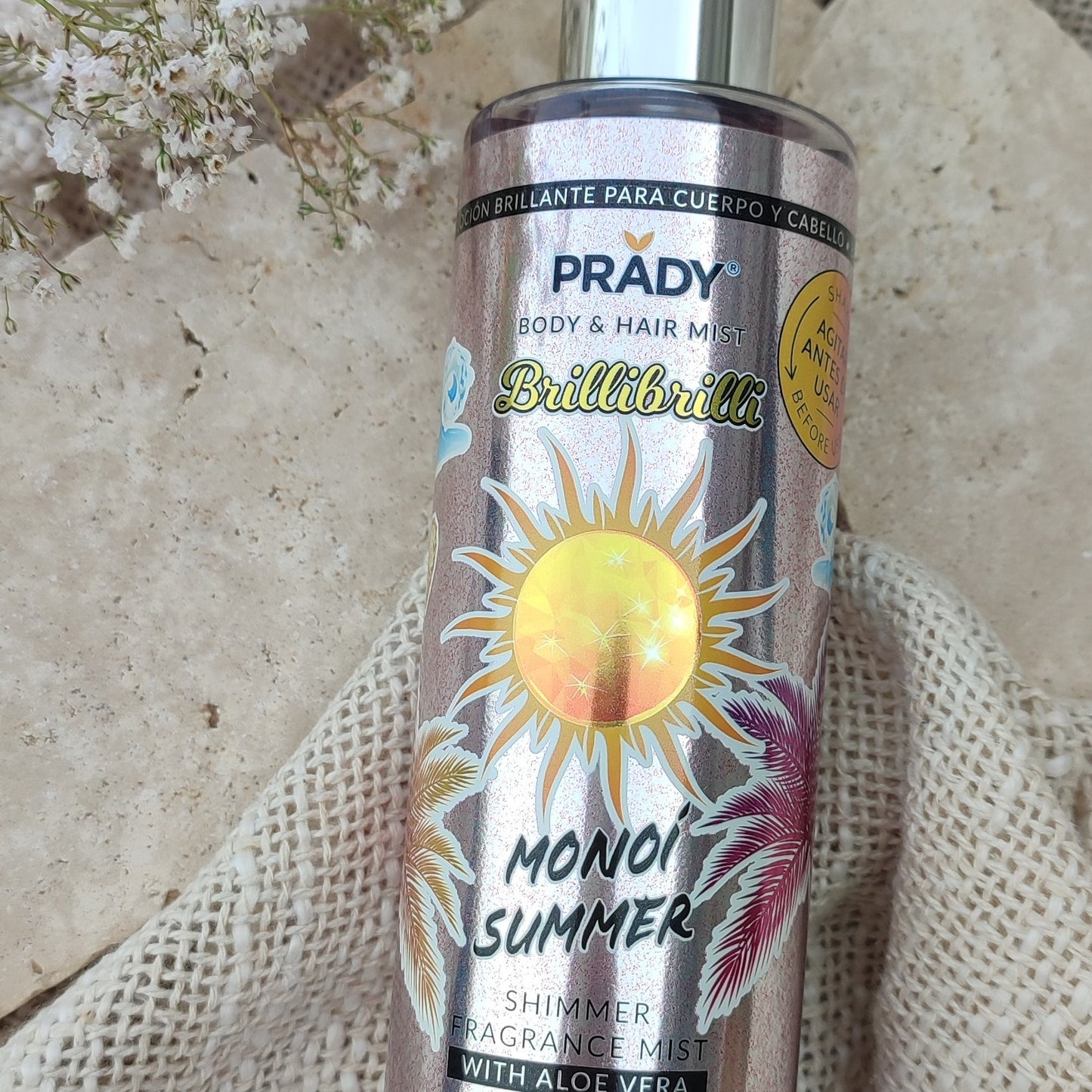 Brume scintillante au monoï corps et cheveux