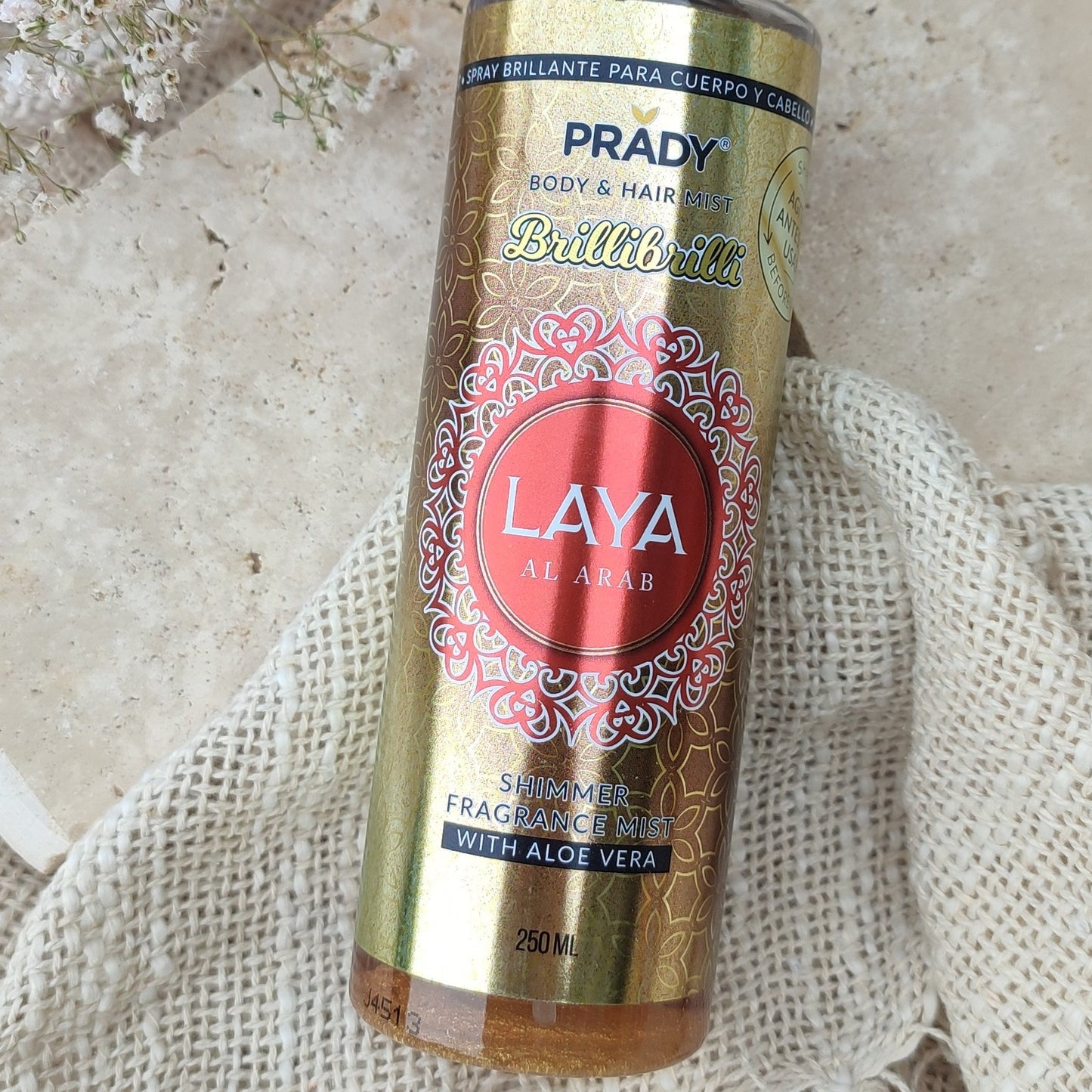 Brume scintillante corps et cheveux Laya