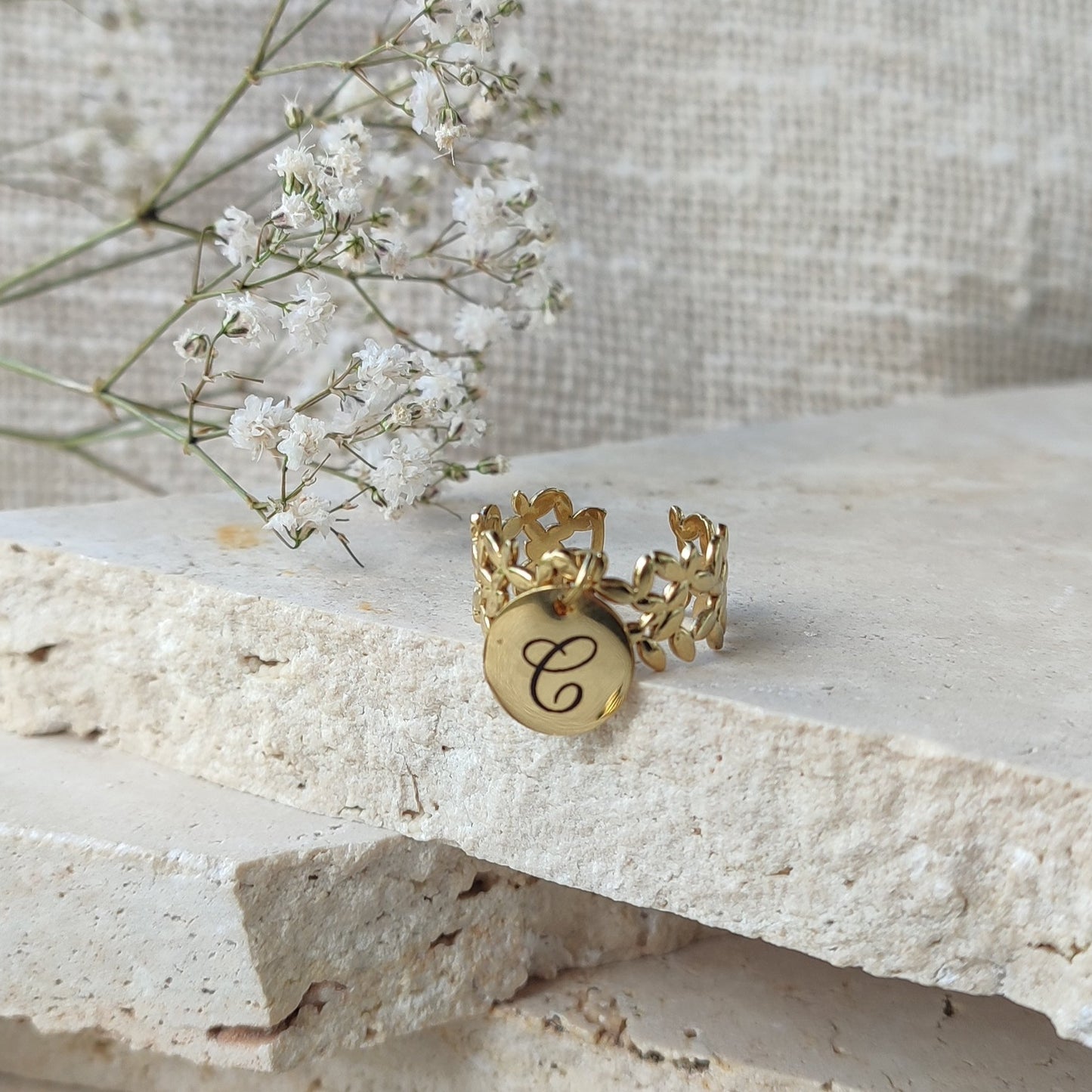 Bague à graver Olivine