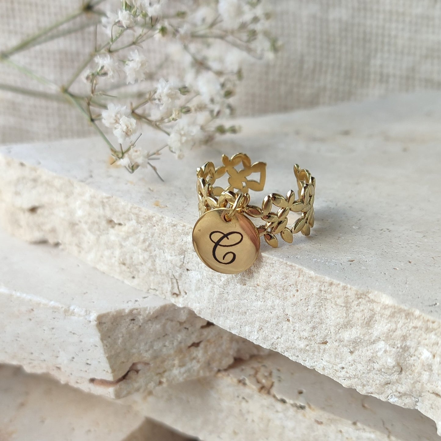 Bague à graver Olivine