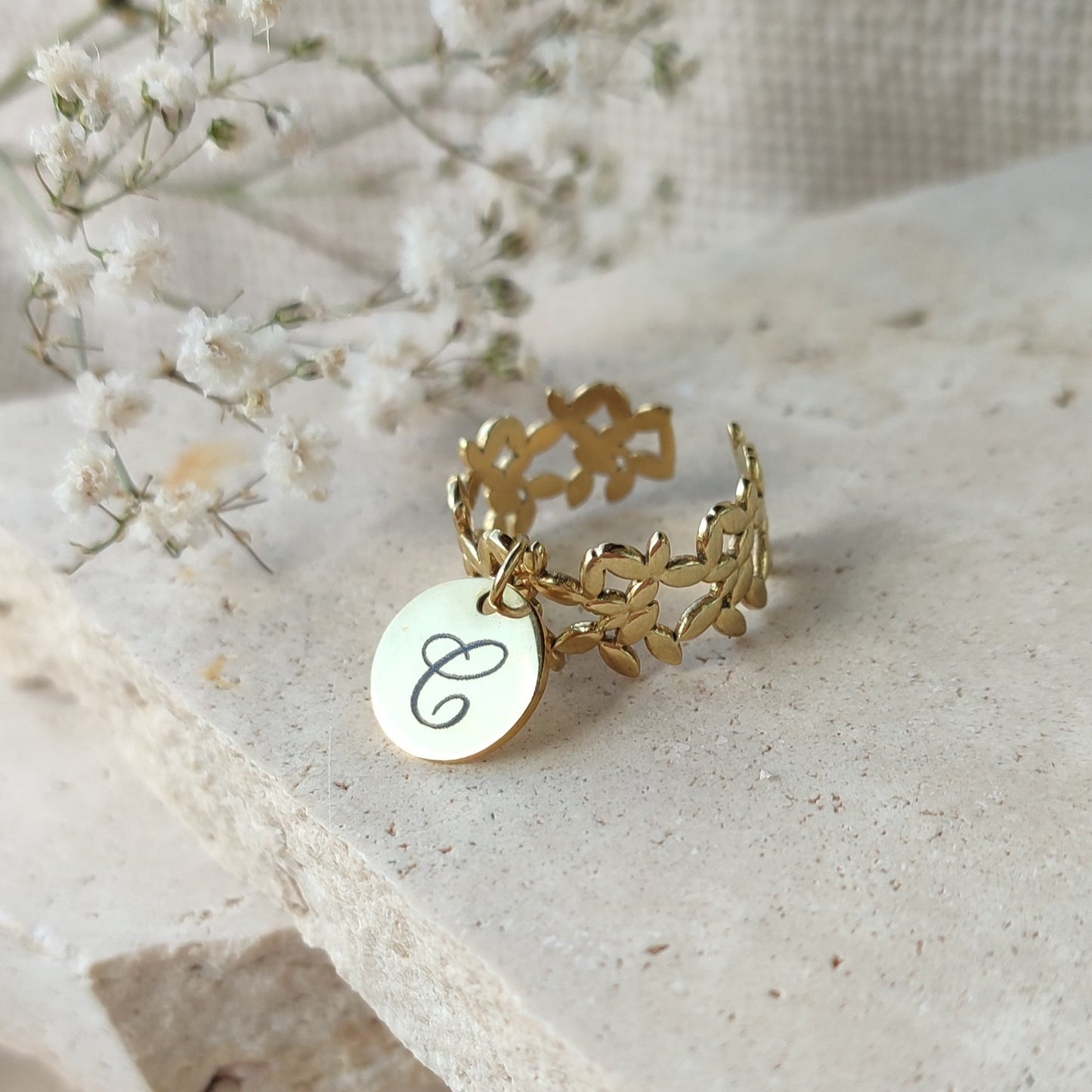 Bague à graver Olivine