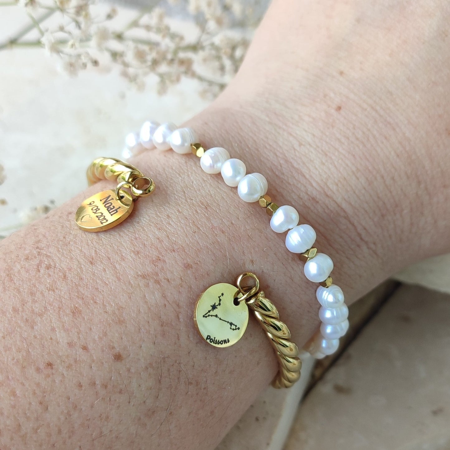 Jonc à graver 2 médailles