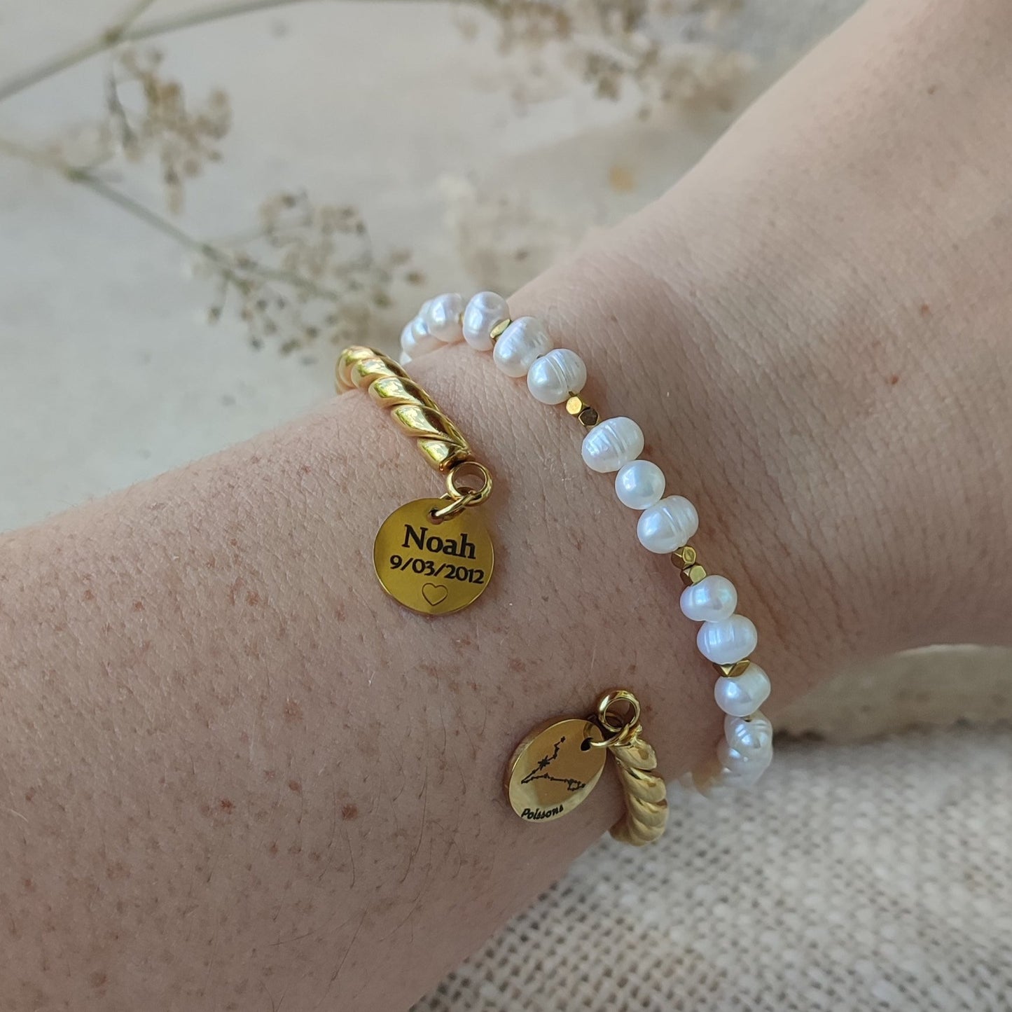 Jonc à graver 2 médailles