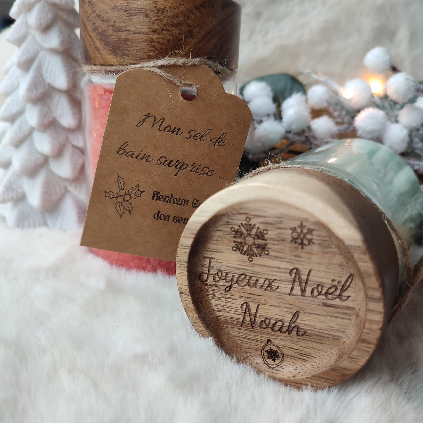 Pot à graver de sel de bain et bijou surprise