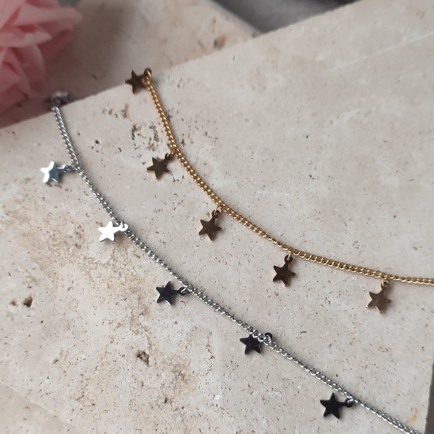 Chaine de cheville étoiles ; création