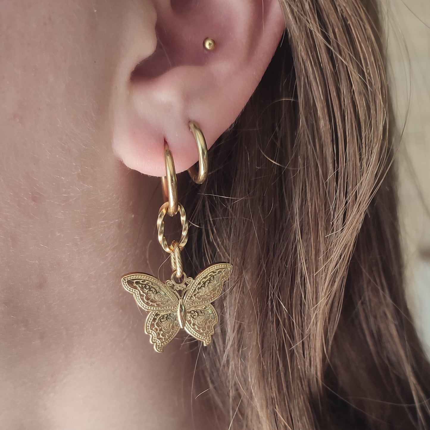 Boucles d'oreilles Butterfly ; création