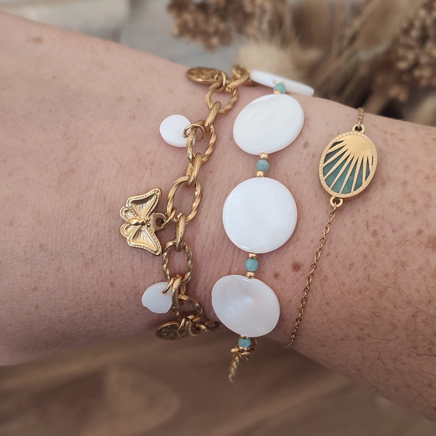 Bracelet ou chaine de cheville Butterfly ; création