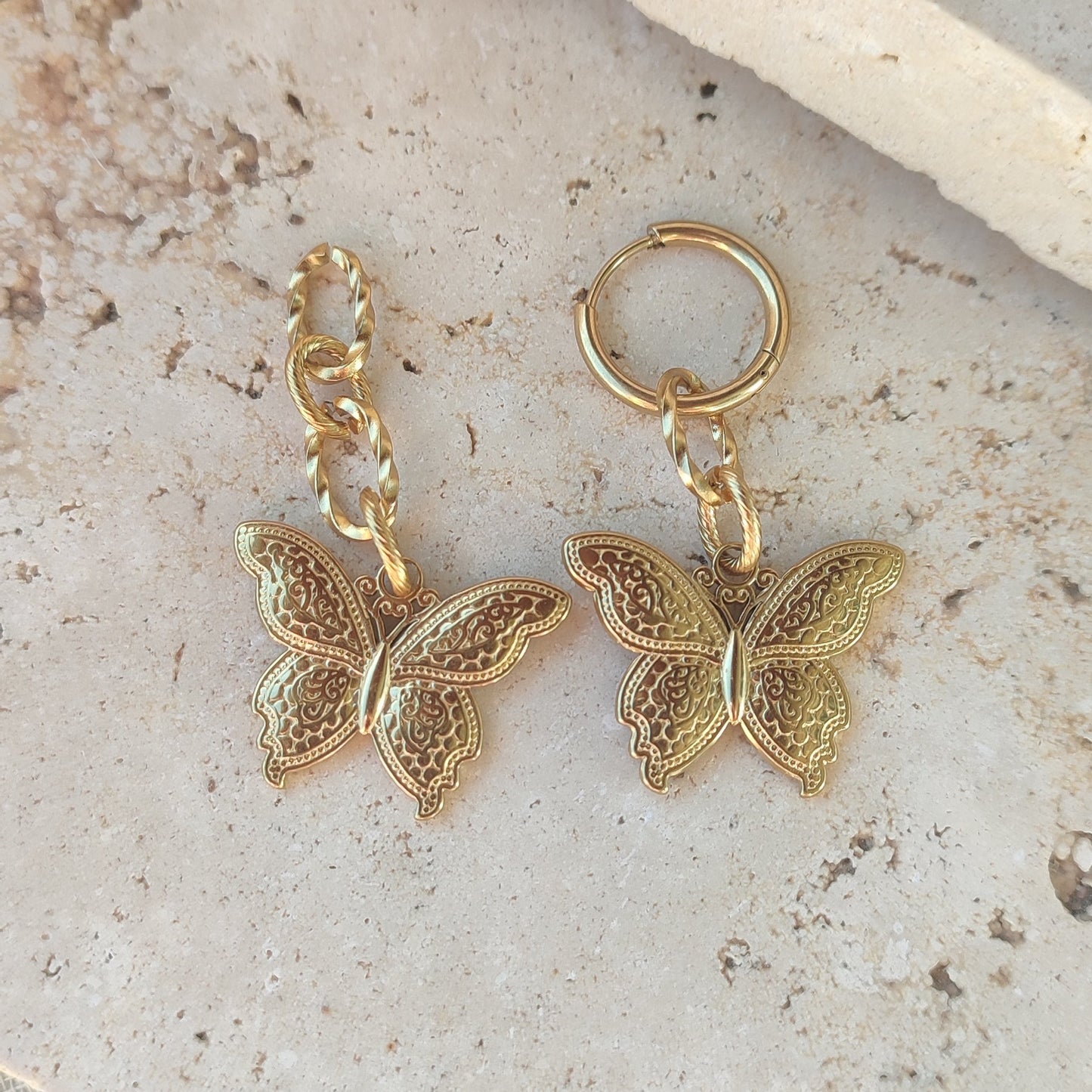 Boucles d'oreilles Butterfly ; création