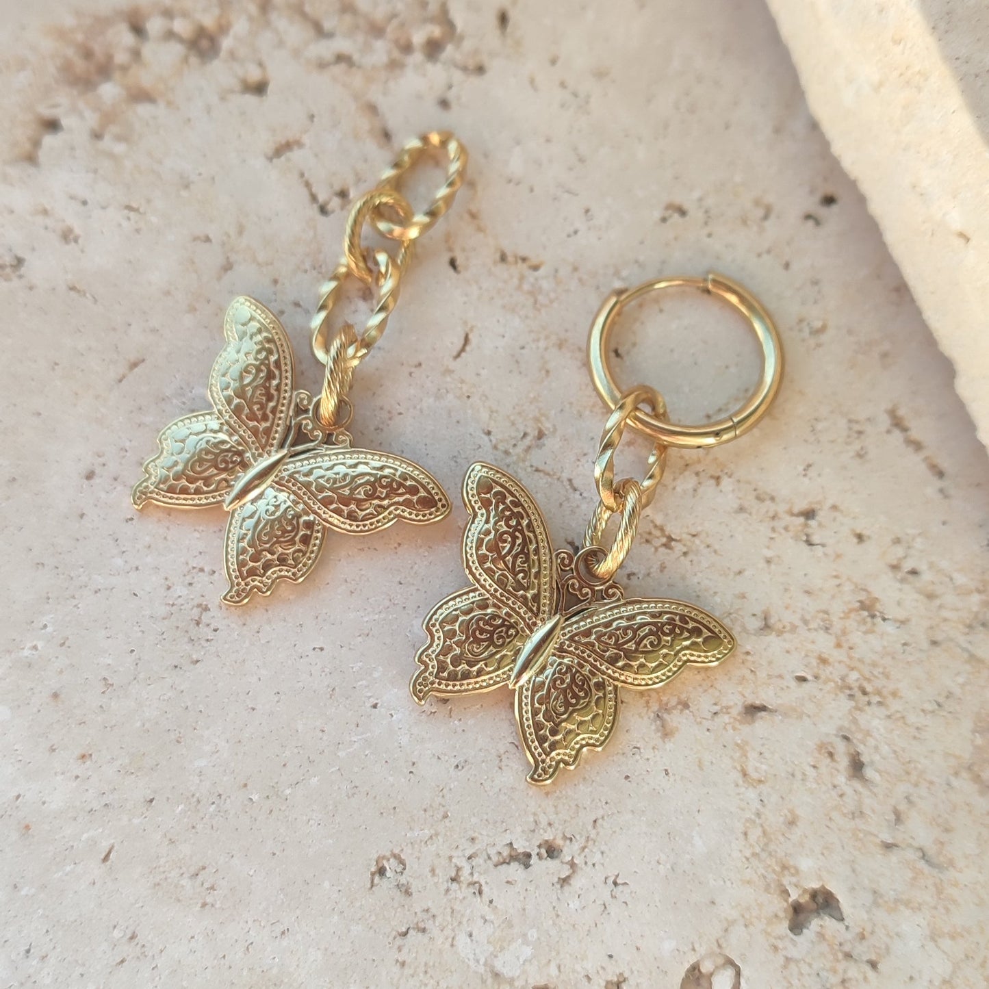 Boucles d'oreilles Butterfly ; création