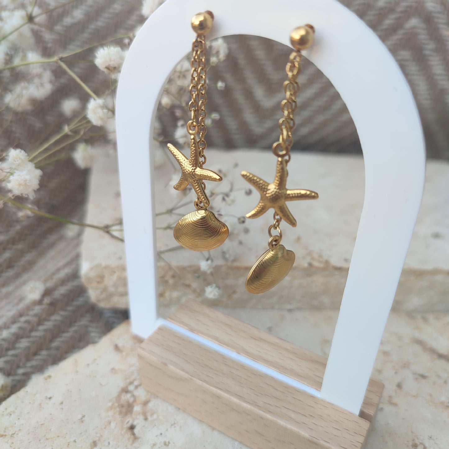 Boucles d'oreilles Sea ; création