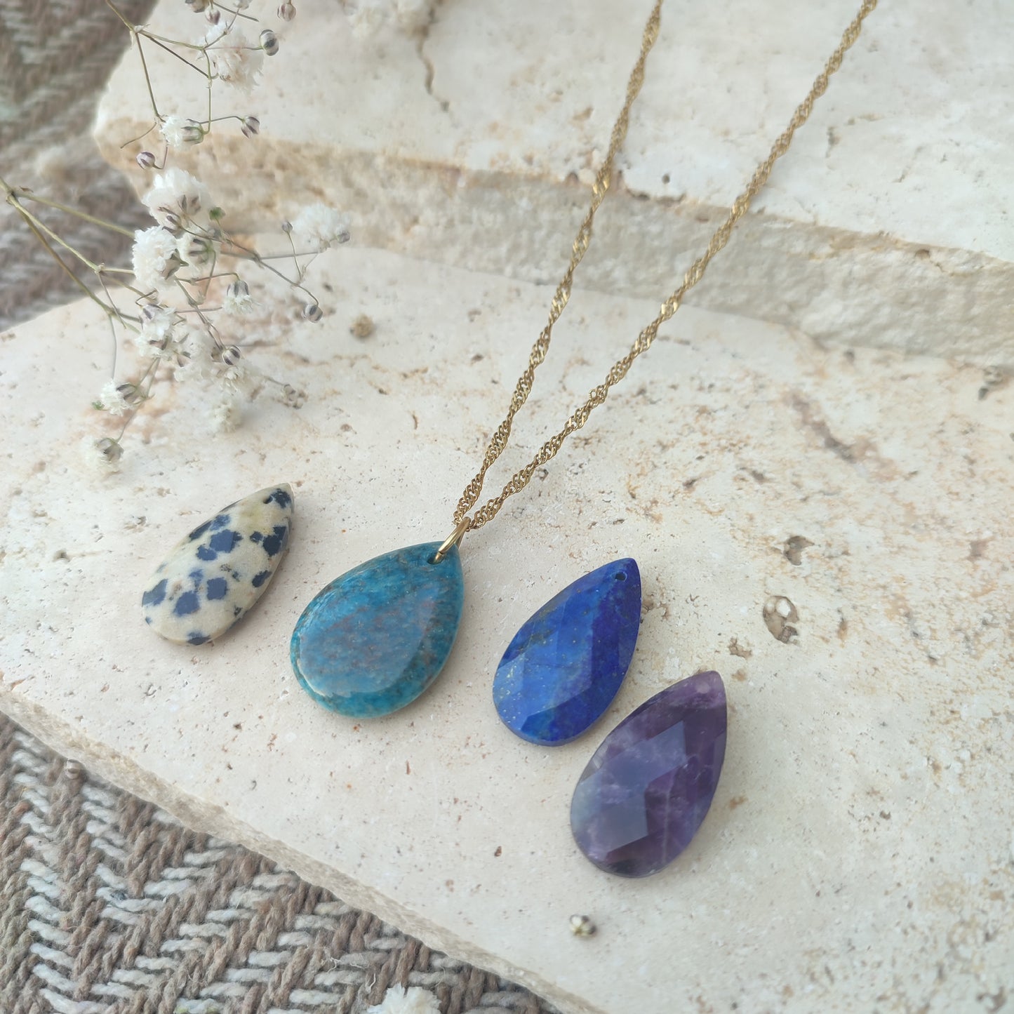 Collier sautoir Goutte ; création