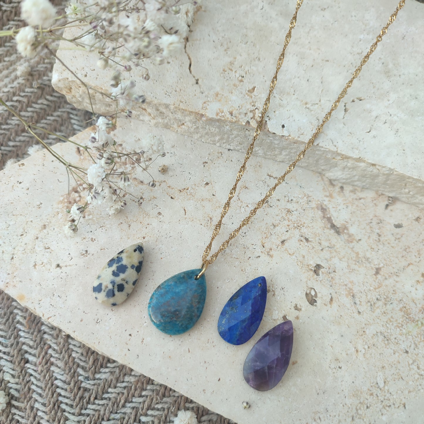 Collier sautoir Goutte ; création