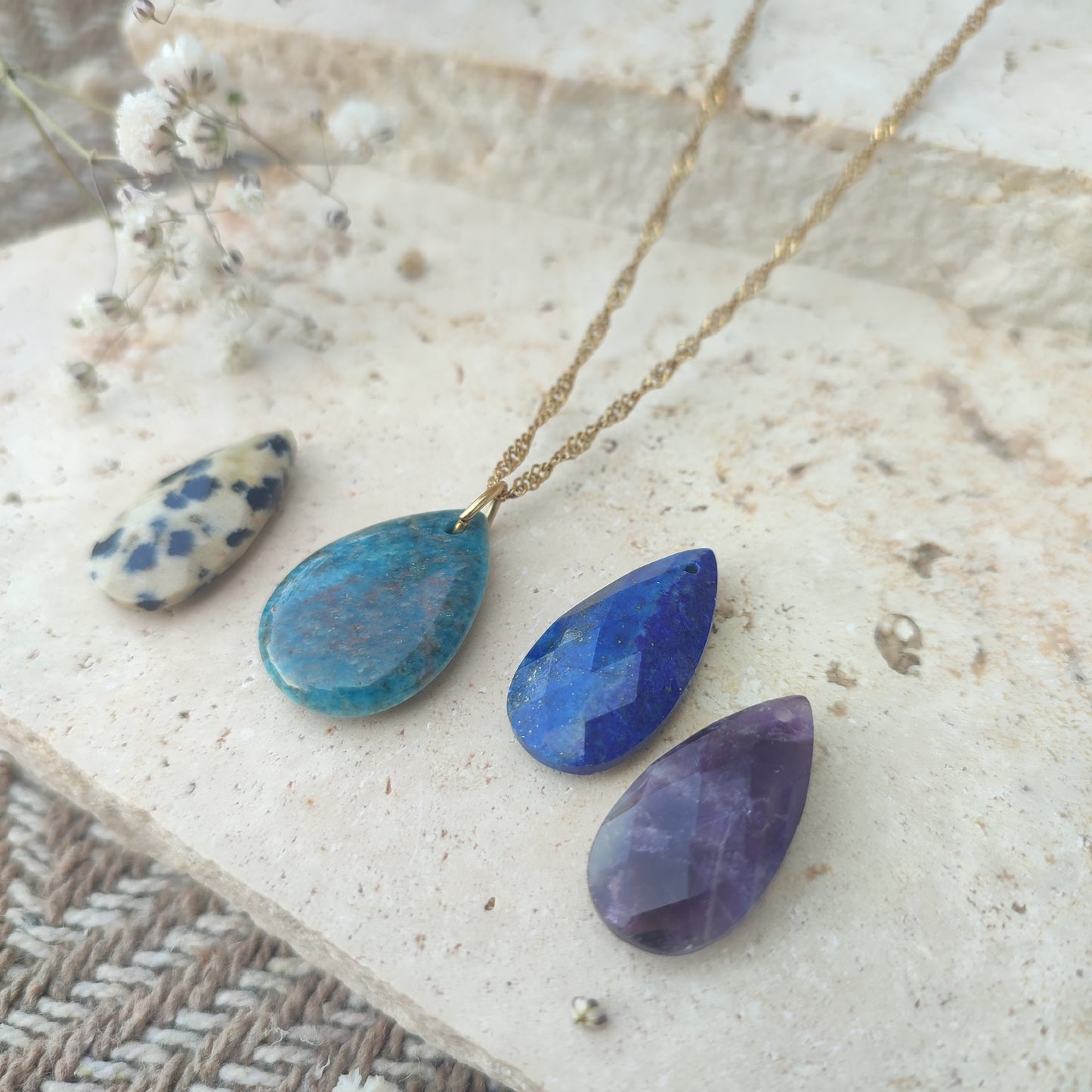 Collier sautoir Goutte ; création