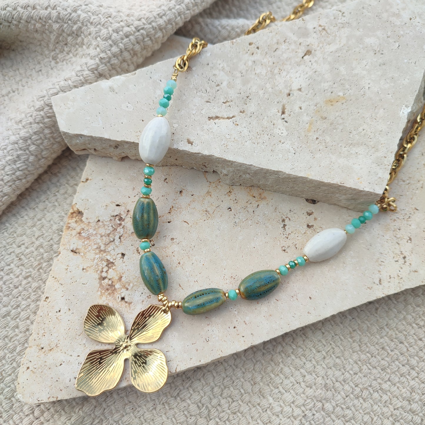Collier long Manon ; création