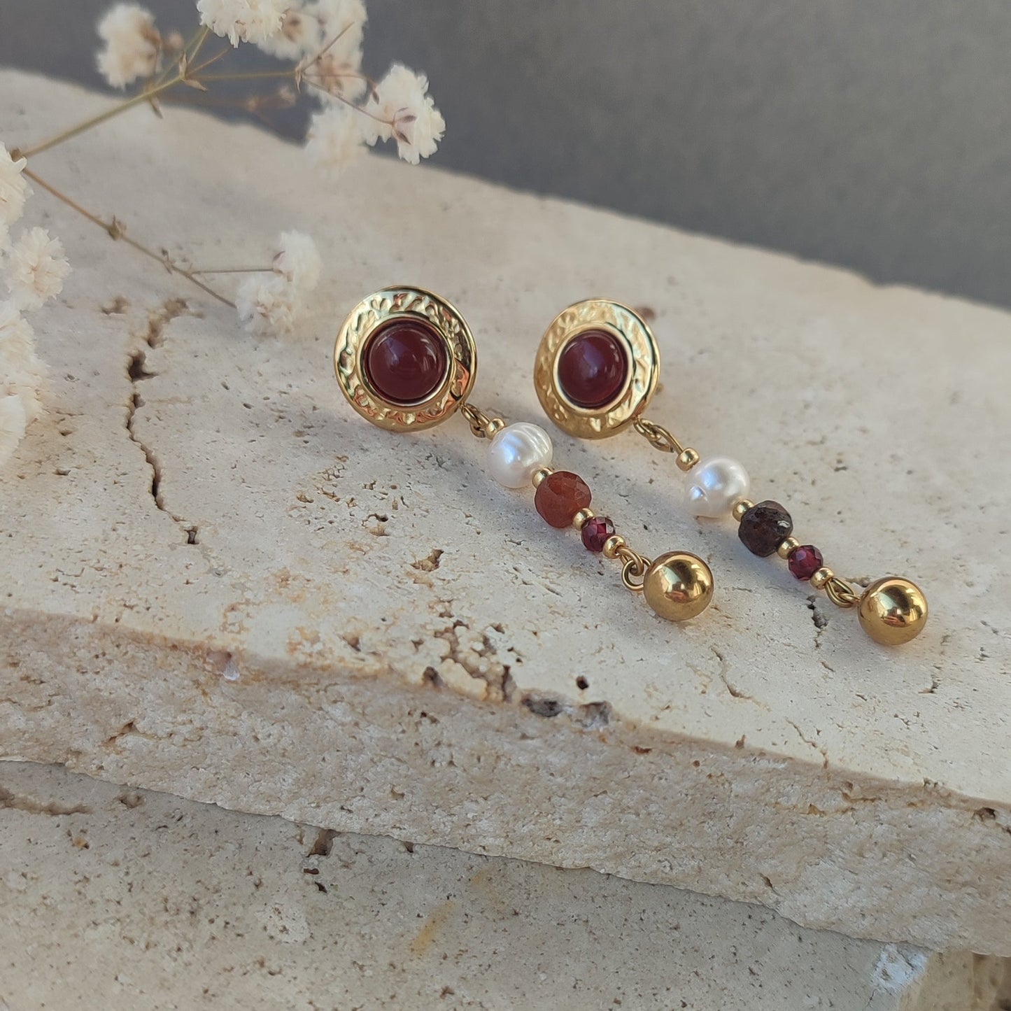 Boucles d'oreilles Coraline ; création