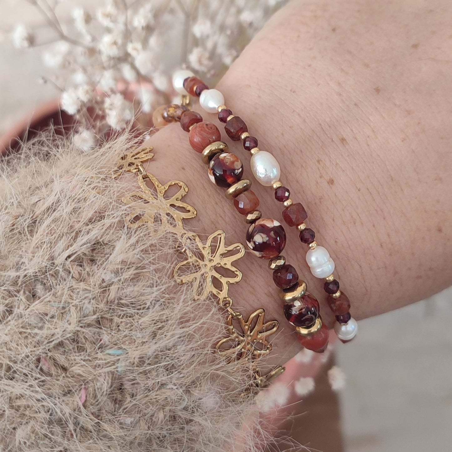 Bracelet Ambre ; création