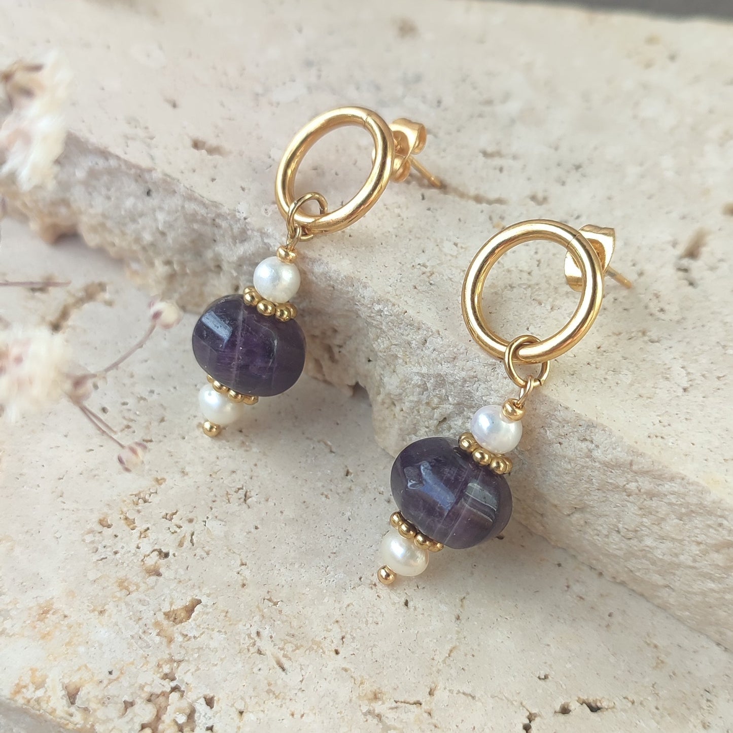 Boucles d'oreilles Violina ; création