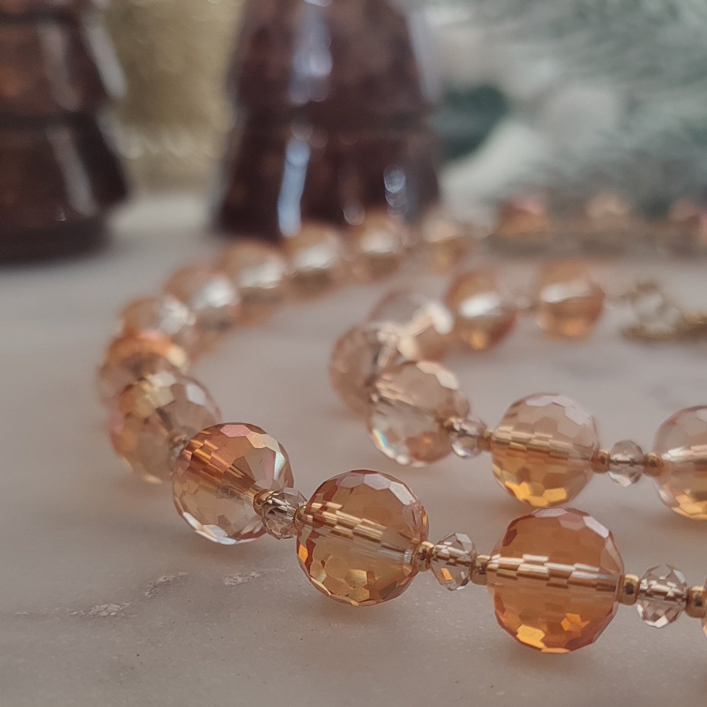 Bracelet Etincelle champagne; création