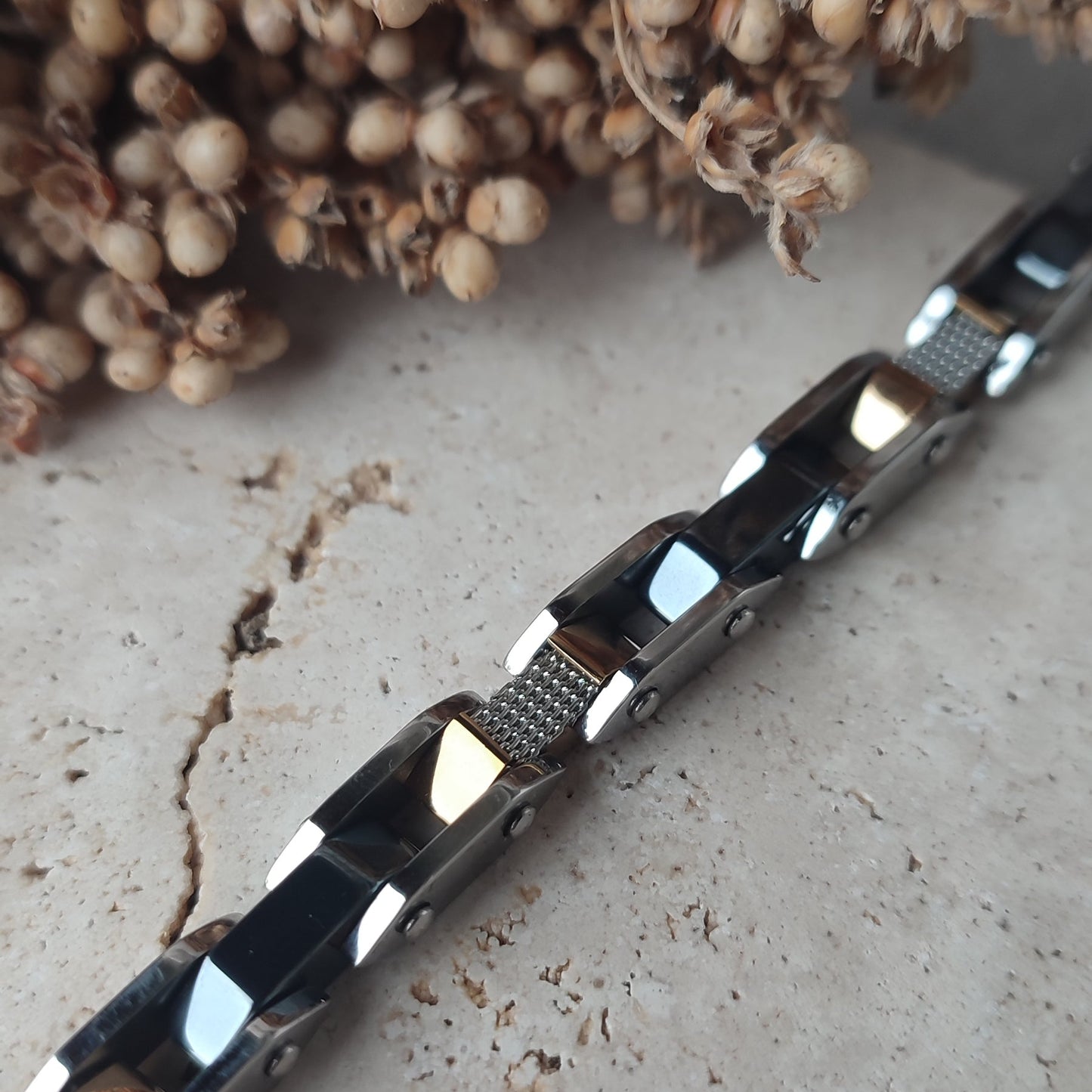 Bracelet trois aciers Tiago
