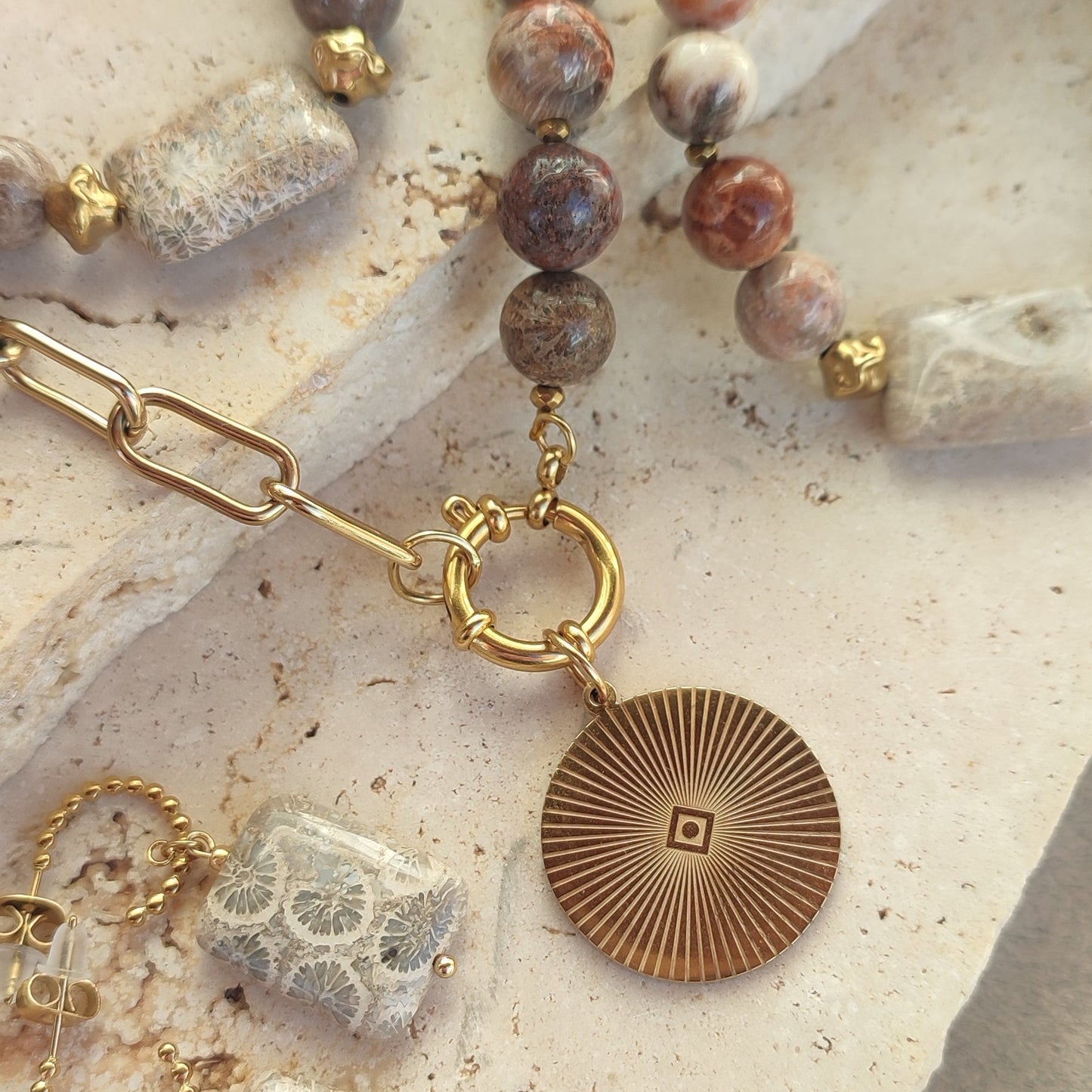 Collier bi matière Anne ; création