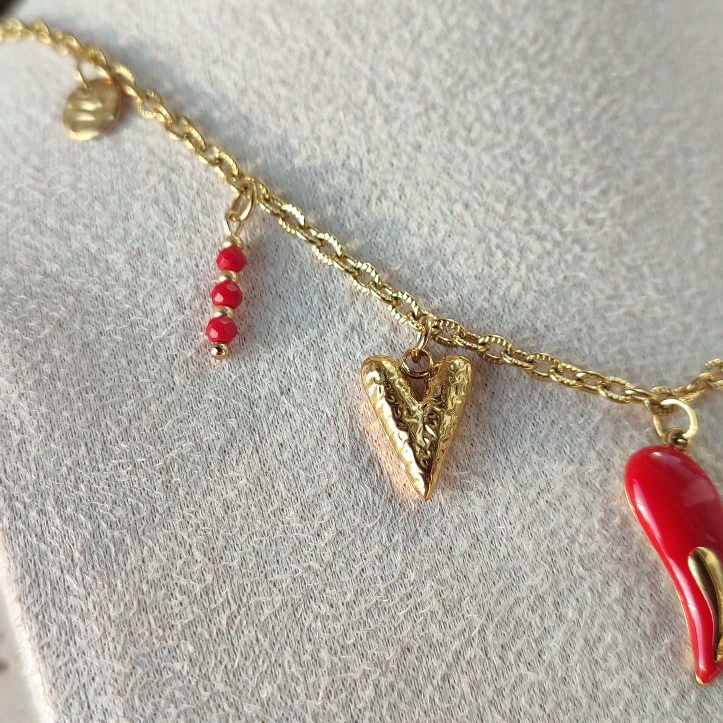 Collier Triple love ; création
