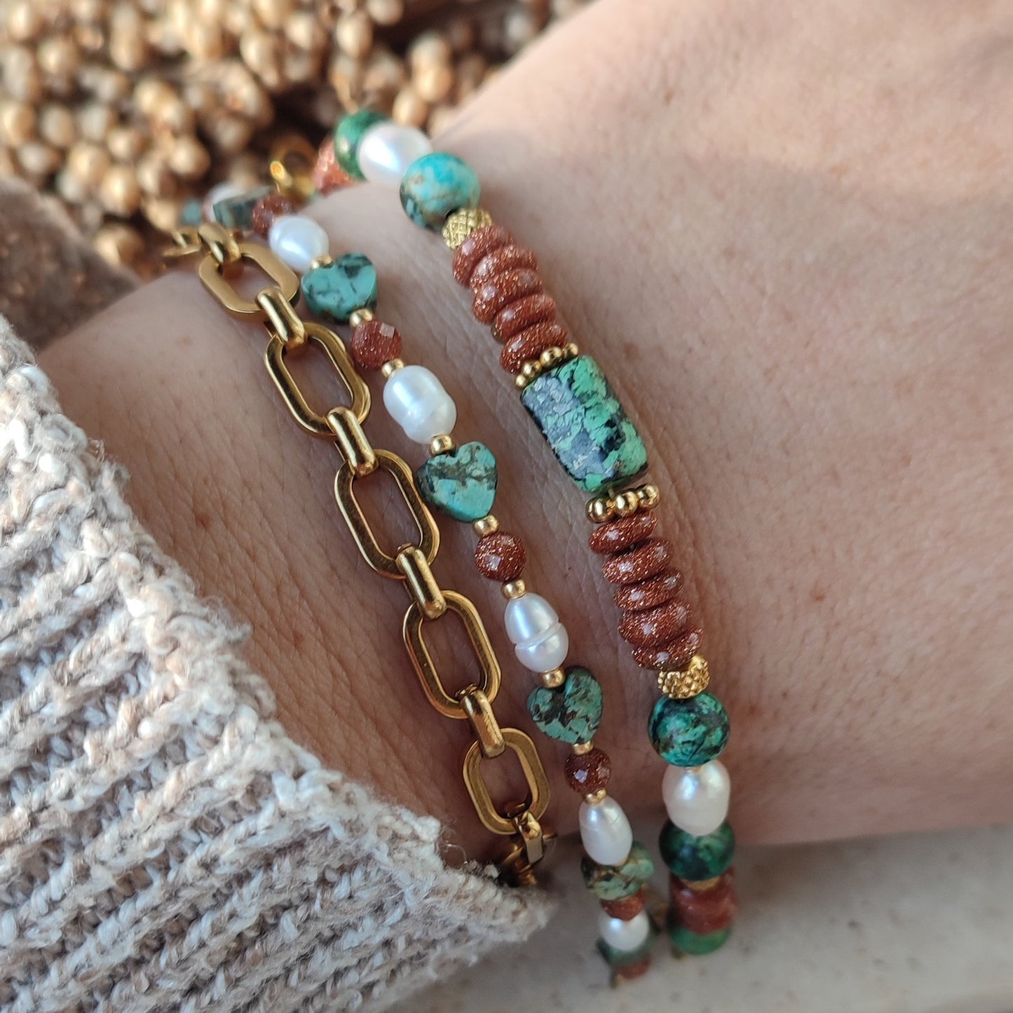 Bracelet coeur Elyne ; création
