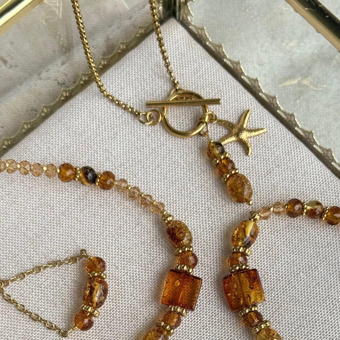 Collier Ambrine étoile de mer; création