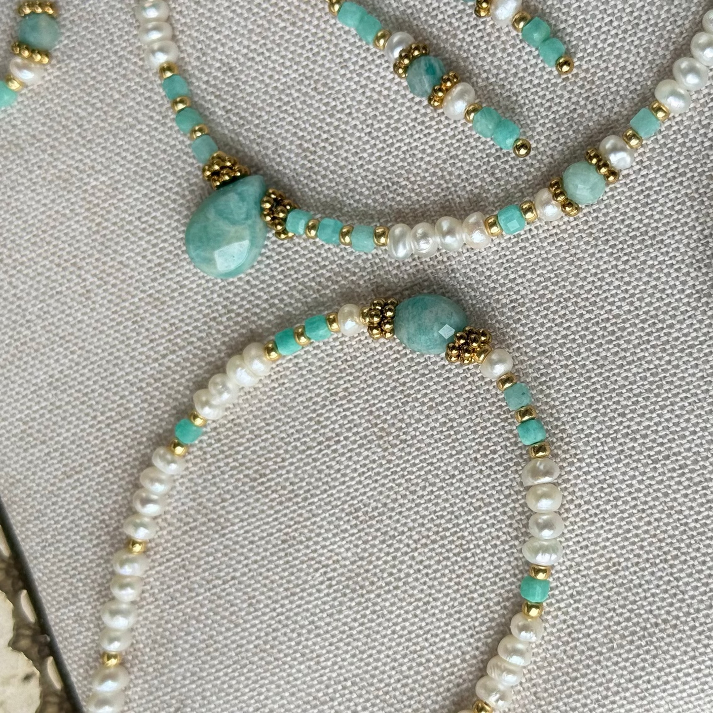 Collier Murmure d'opale ; création