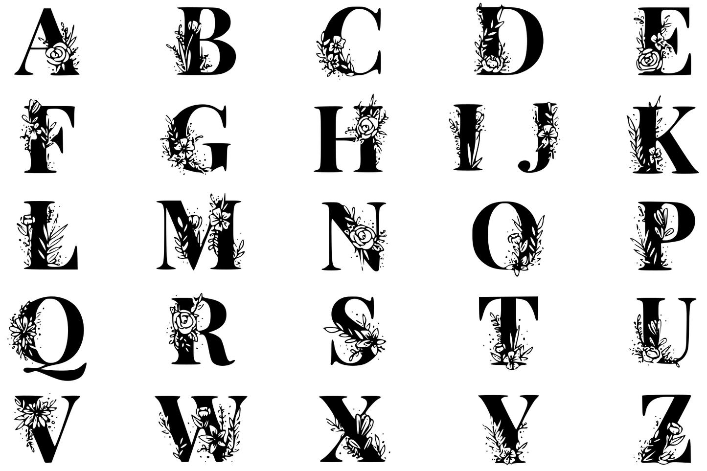 Collier à graver initiale florale : Création