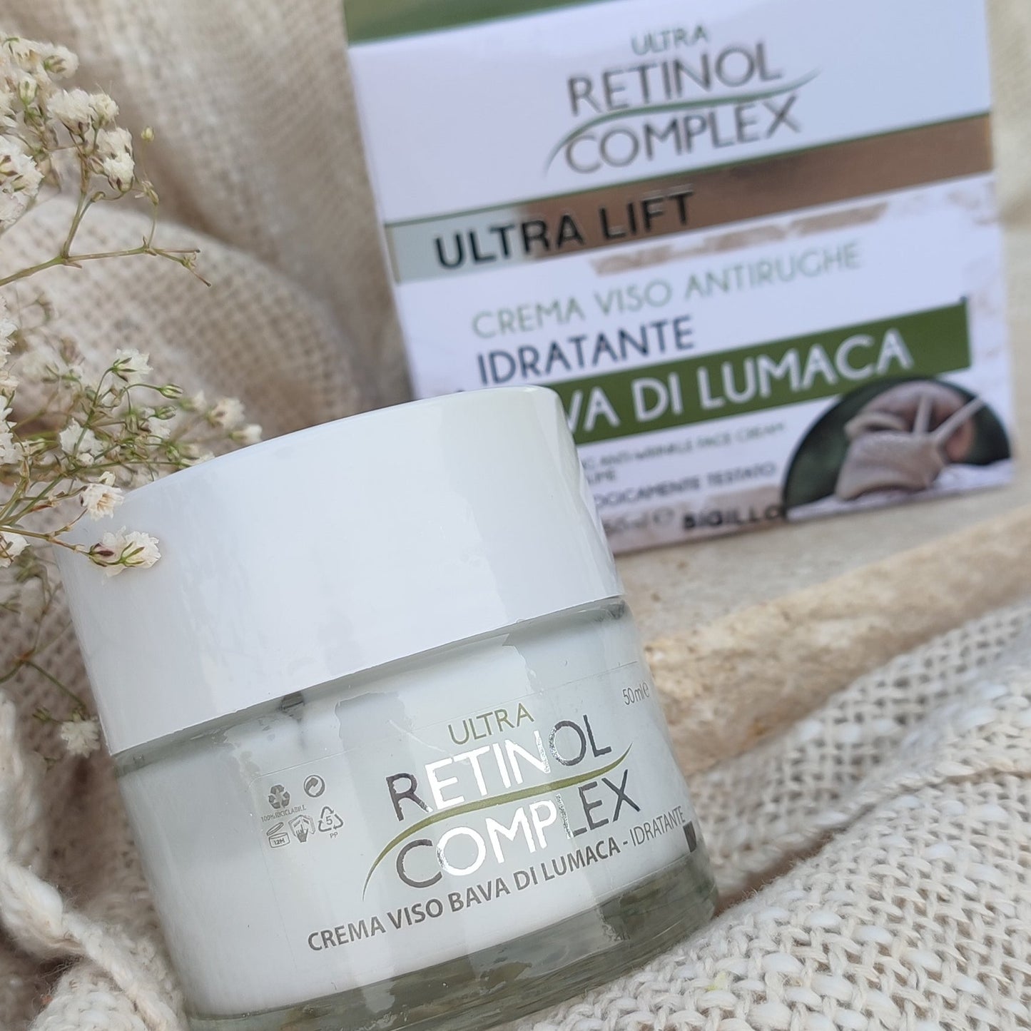 Crème hydratante retinol à la bave d'escargot