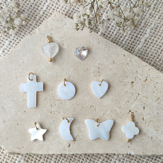 Nos charms , tons blancs / création