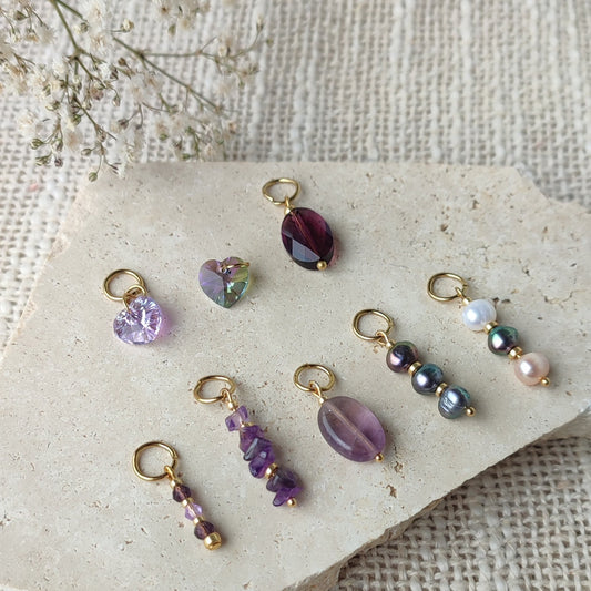 Nos charms , tons violets / création