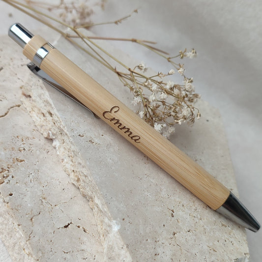 Stylo en bambou à graver