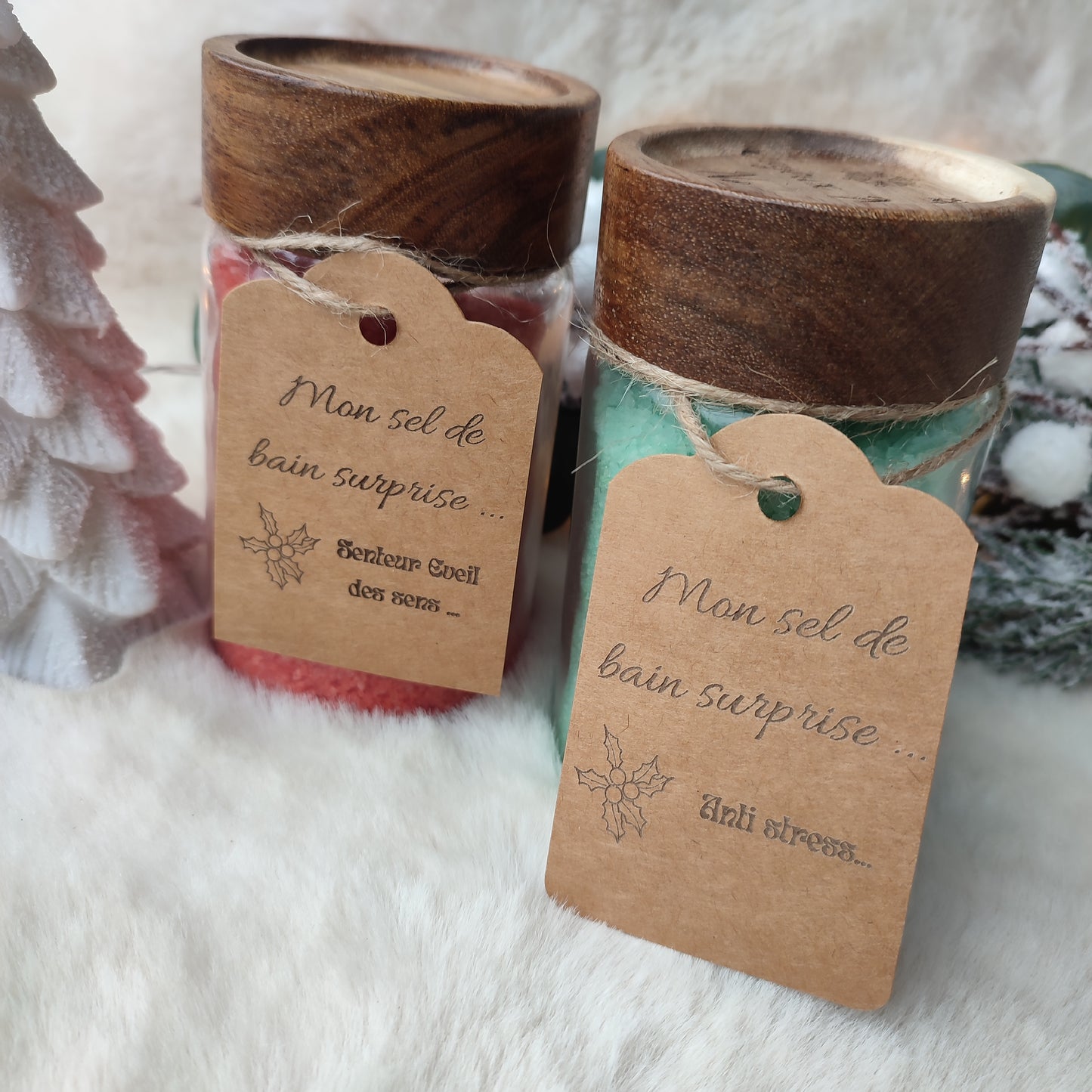 Pot à graver de sel de bain et bijou surprise