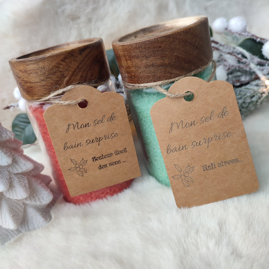 Pot à graver de sel de bain et bijou surprise