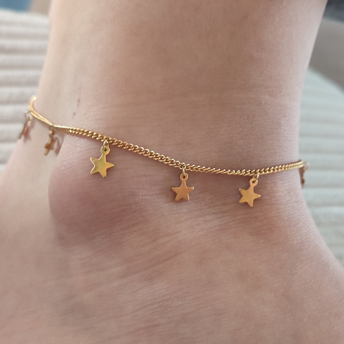 Chaine de cheville étoiles ; création