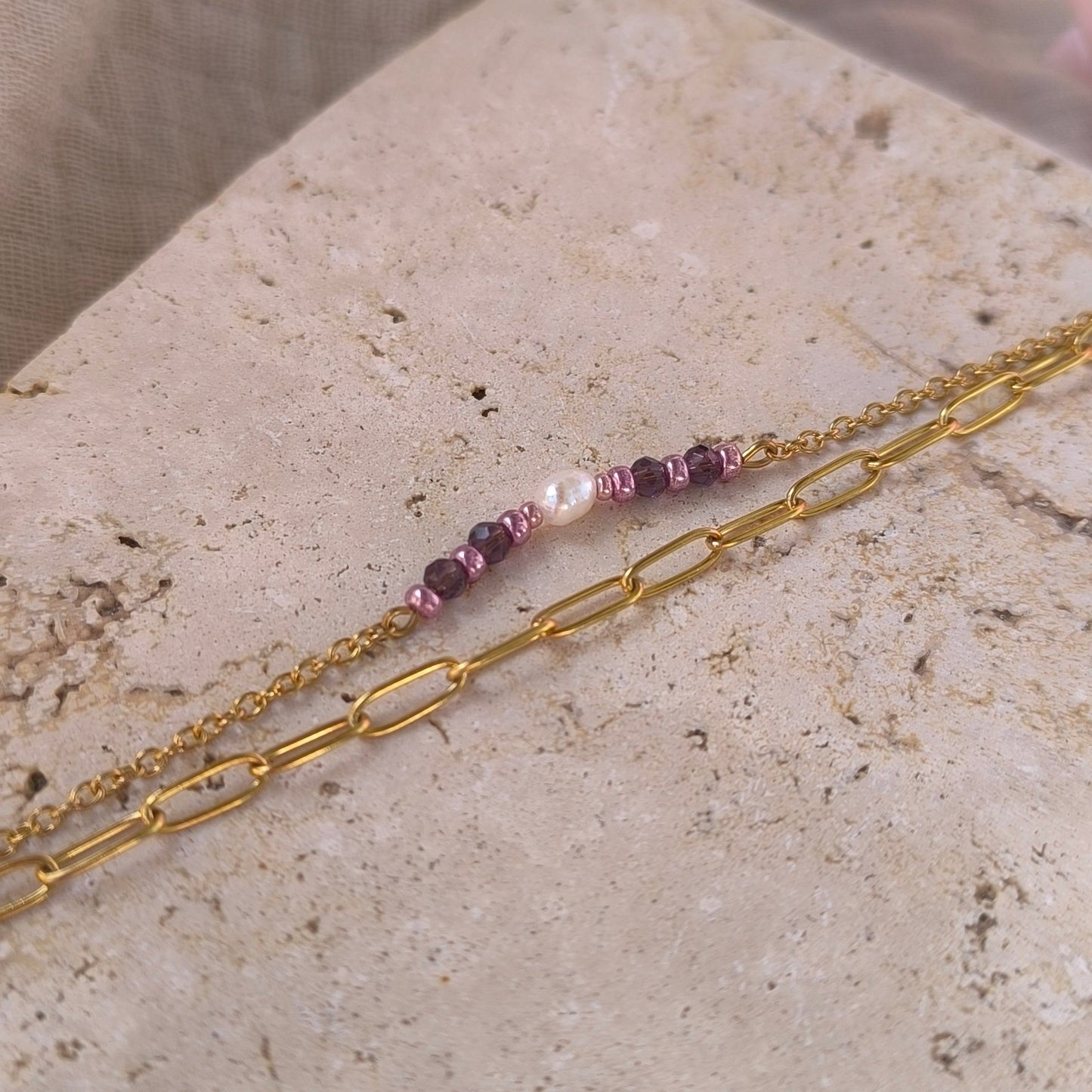Bracelet Double Lilia ; création