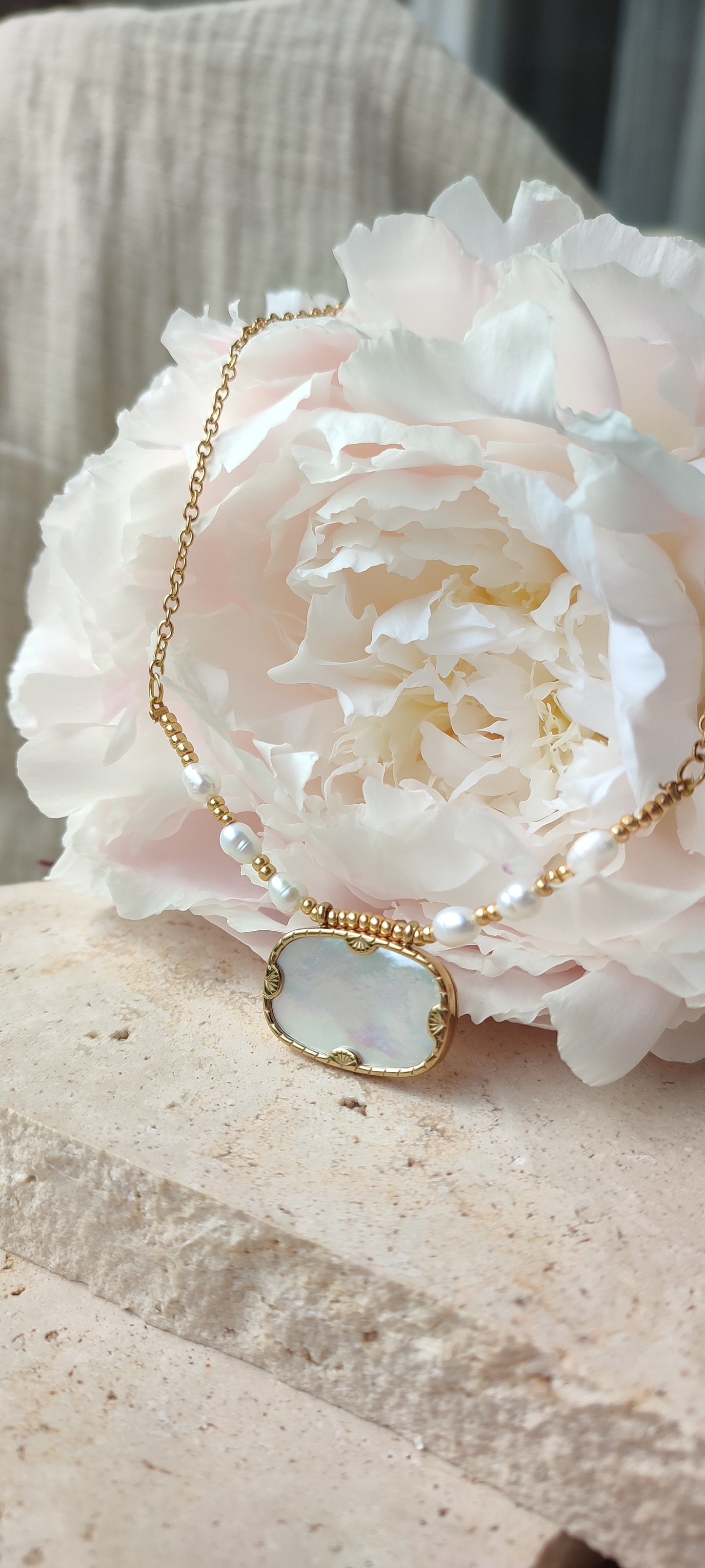 Collier Opaline ; création