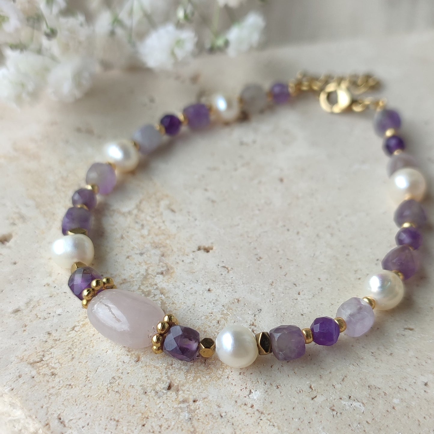 Bracelet Améthysia ; création