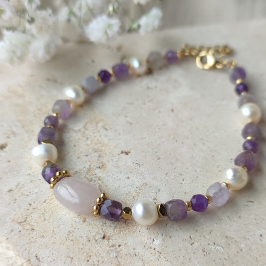 Bracelet Améthysia ; création