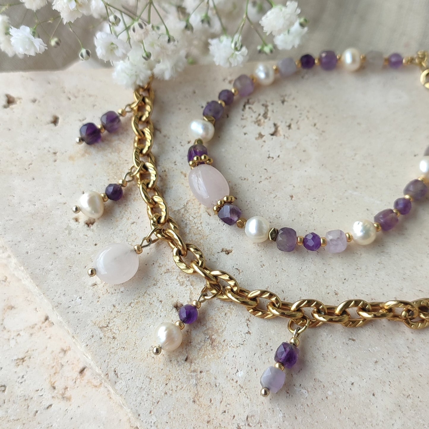 Bracelet Améthysia ; création