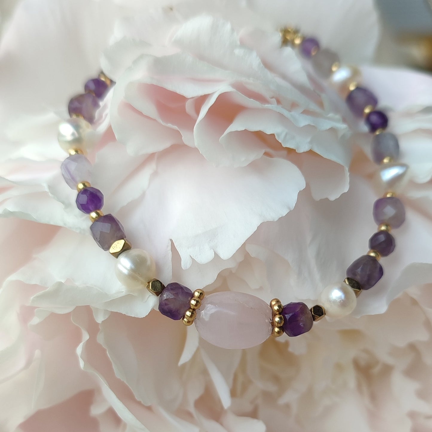 Bracelet Améthysia ; création