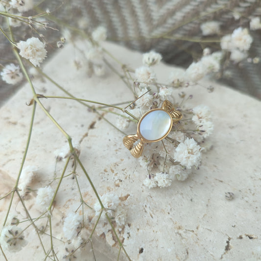 Bague cauri nacré
