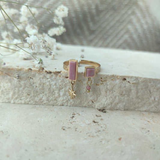 Bague duo pierre