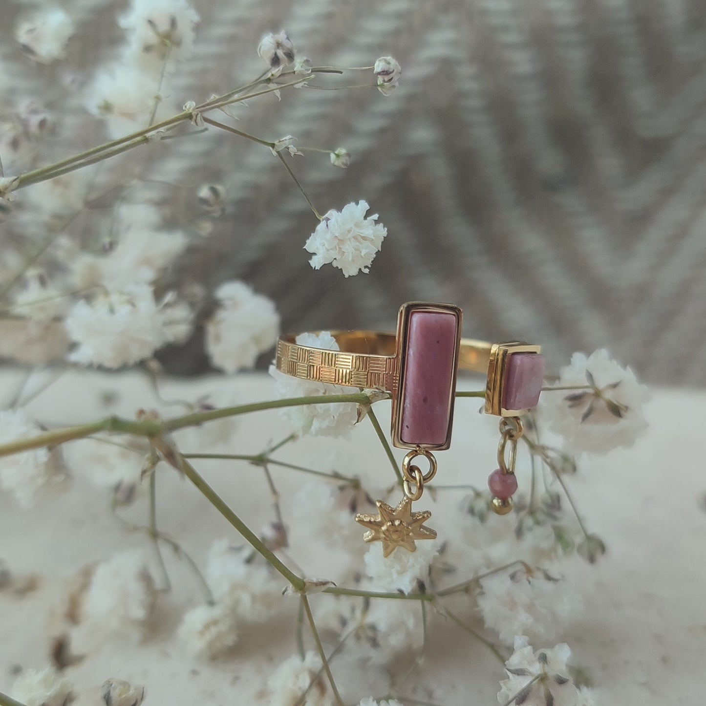Bague duo pierre