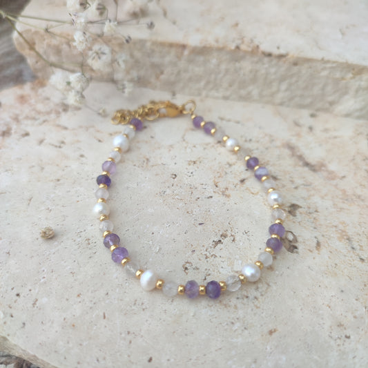 Bracelet améthyste ; création