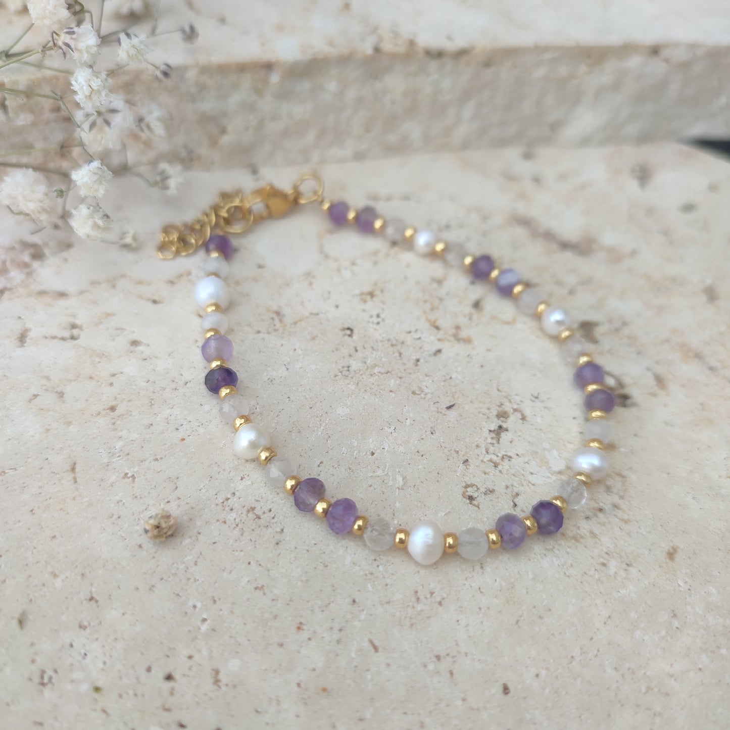 Bracelet améthyste ; création