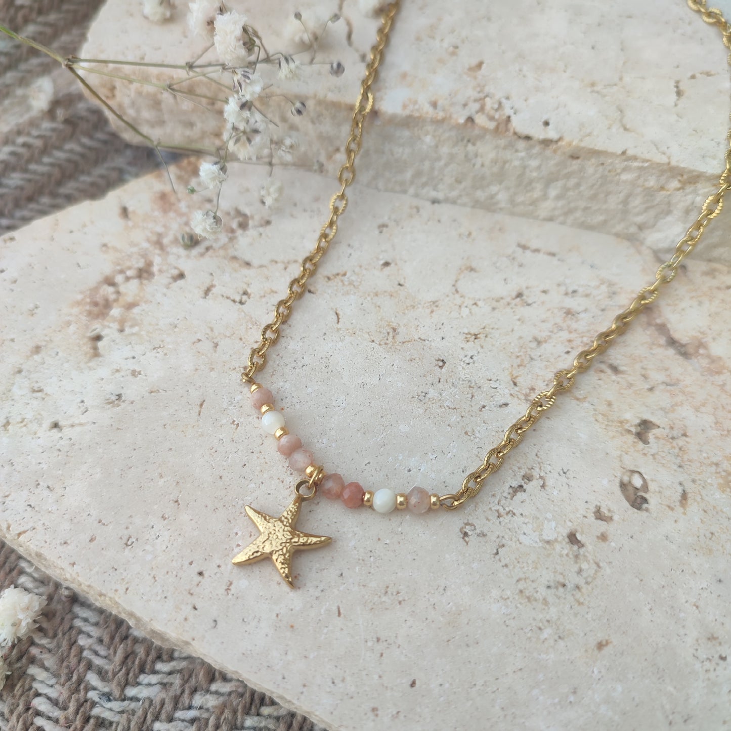 Collier little sea star ; création