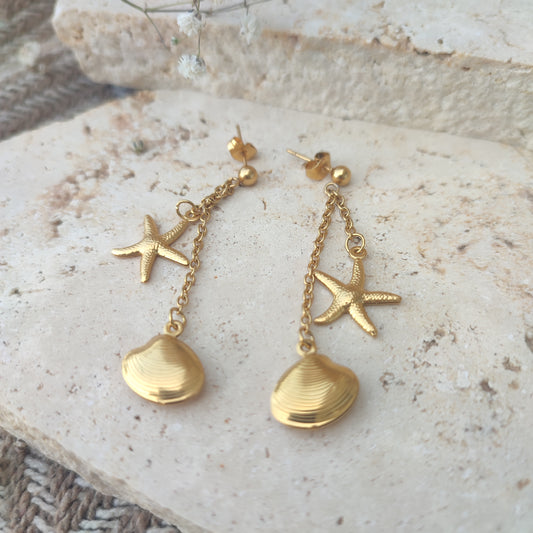 Boucles d'oreilles Sea ; création