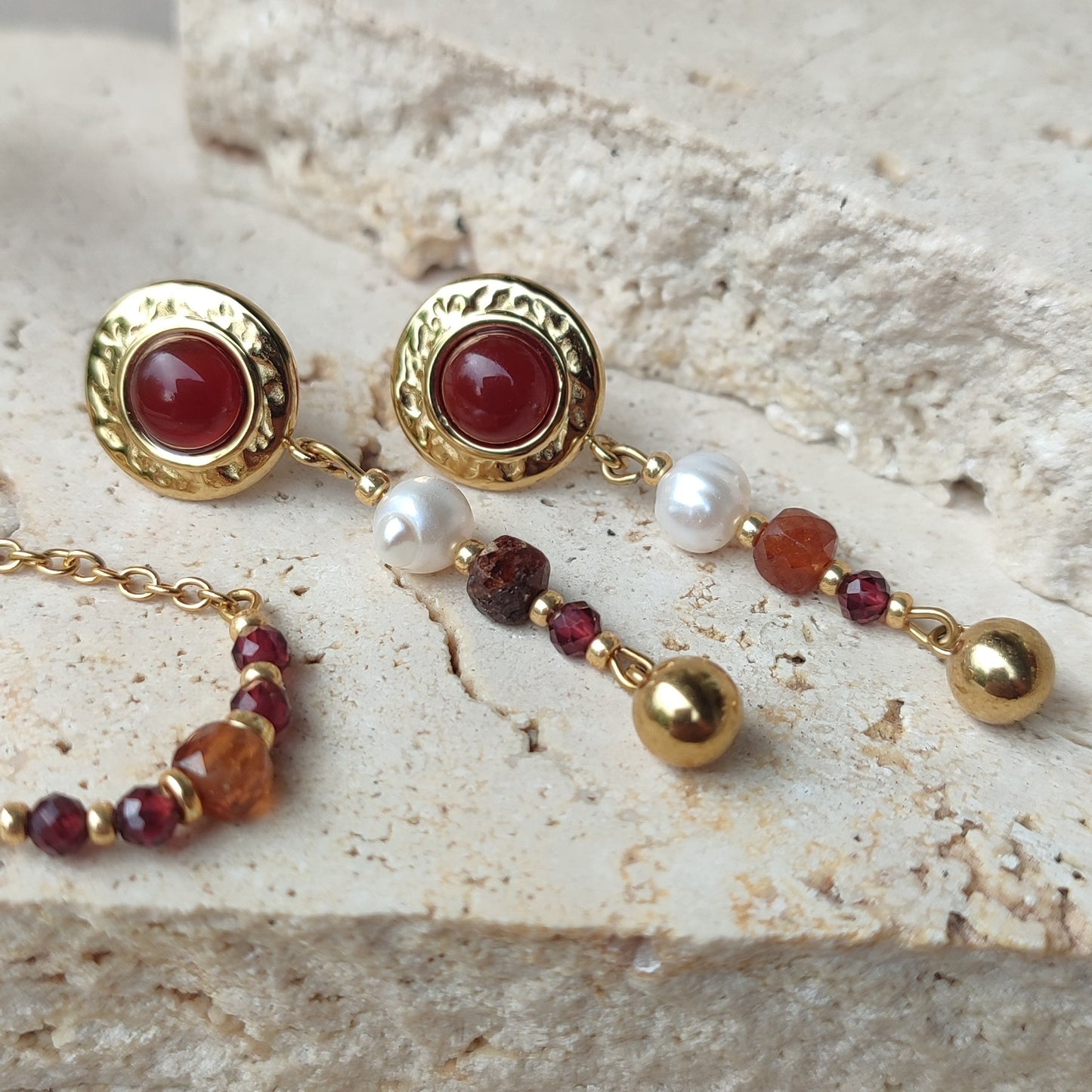 Boucles d'oreilles Coraline ; création